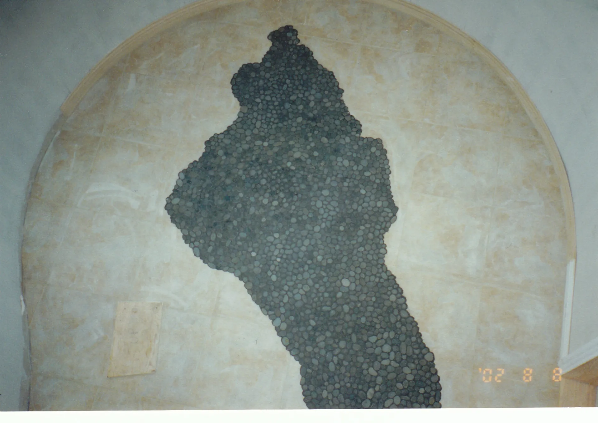 Custom Inlay - Handcrafted tile inlay mimicking a stone river